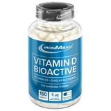 IronMaxx Vitamin D Bioactive - 150 Kapseln | Bioaktives Vitamin D für gesunde Knochen und Immunsystem | 5 μg Vitamin D pro Kapsel