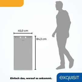 Exquisit KS85-V-091E Kühlschrank (75 l, 843 mm hoch, Grau)