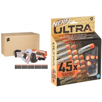 Nerf Ultra One Motorized Blaster in recycelbarer Verpackung & Ultra 45-Dart Nachfüllpack – der ultimative NERF Dart Spaß – Nur mit NERF Ultra Blastern kompatibel