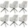 Mendler 6er-Set Esszimmerstuhl HWC-L80, Küchenstuhl Polsterstuhl Stuhl mit Armlehne, drehbar, Metall Stoff/Textil creme-beige - Beige
