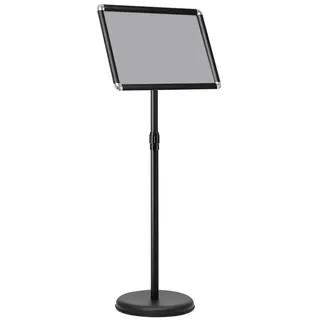 Costway Infostaender hoehenverstellbar, Informationsstaender drehbar und schwenkbar, Plakatstaender Kundenstopper Praesentationsstaender Werbestaender mit