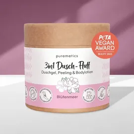 Puremetics 3in1 Dusch-Fluff Blütenmeer Peeling 250 g