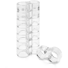 Navaris 8er-Pack Türgriff Puffer - Set Tür Wand Stopper Türstopper transparent - Wandschutz Türklinke Fenstergriff - Fensterstopper