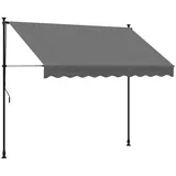 vidaXL Markise Einziehbar Anthrazit 250x150 cm Stoff und Stahl