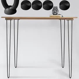 Melko | 4x Hairpin Legs 71cm Tischbeine Schwarz Haarnadelbeine Stahl Tischgestell