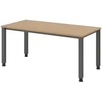 Bümö Schreibtisch Eiche, Nachbildung,Eiche, Rechteckig, 160x74x80 cm, FSC Mix,