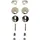 Primaster Metallscharnier-Set für WC-Sitze Silber