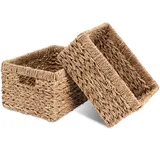Decorasian Aufbewahrungskorb Regalkorb, geflochten aus Seegras - sehr stabil - 2er Set klein