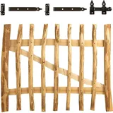 BooGardi Gartentor Holz B 100 cm 3·5 cm Lattenabstand verschiedene Größen Staketenzaun Tor Haselnuss Staketentor Holztor Kastanienzaun