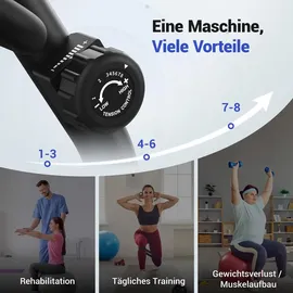 Merach Liege-ergometer, Heimtrainer Fahrrad für Zuhause, 8 Widerstandsstufen, App, bis 158kg, Tablet-Halter, leise