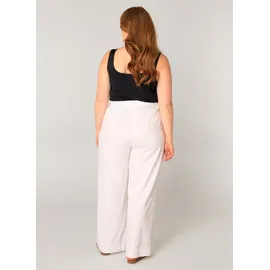 Base Level Curvy Yula Loose Fit Leinenhose Weiß 46