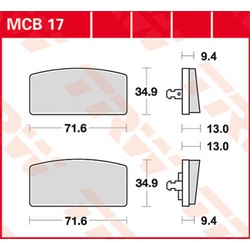 TRW Lucas Bremsbelag MCB17