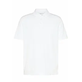Bugatti Poloshirt BUGATTI, Herren, Gr. L, weiß (10, weiß), 50% Baumwolle, 50% Polyester, unifarben, normal, ohne Ausschnitt, Shirts, Modern Fit aus einem Baumwollmix