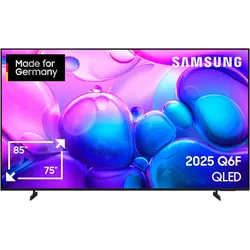 SAMSUNG QLED-Fernseher "GQ85Q6FAAU QLED-Fernseher", G (A-G), schwarz, 85, Fernseher, Quantum HDR, Knox Security, Art Store, 3D Sound, Gaming Hub, AI TV