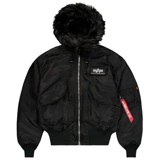 Alpha Industries 45P Hooded Custom Jacke - Black / Black - L