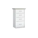 Begabino Luca 60 x 101 x 43 cm Weiß / Trüffel