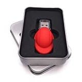 Onwomania Helm Bauarbeiter Baustelle Kopfbedeckung rot USB Stick in Alu Geschenkbox 64 GB USB 2.0