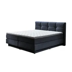 Boxspringbett  Chicago ¦ blau ¦ Maße (cm): B: 168 H: 112