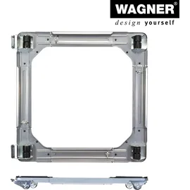 Wagner Transporthilfe QUADRAT - verstellbar 46-66 cm x 5 cm, Stahl, 4 Bockrollen - 30 mm, Tragkraft 220 kg - 20119501