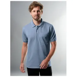 Trigema Poloshirt Polohemd mit Brusttasche«, Gr. XXL, pearl-blue, , 56125661-XXL