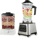 2-in-1 Standmixer & Smoothie Maker - Tischmixer - Leistungsstark 6000 W - Zwei Behälter 2,0 l + 0,5 l - Smoothies & Milchshakes - Eiscrushen - EU-...
