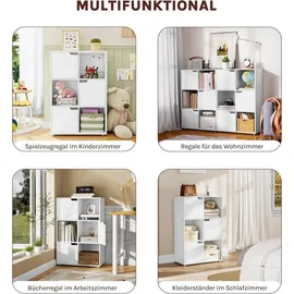 Woltu Bücherregal 59,6 x 29 x 91 cm Weiß