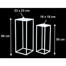 DanDiBo Ambiente Blumenhocker 60 x 30 cm Weiß
