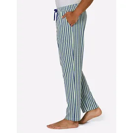 Witt Weiden Schlafhose gestreift royalblau/apfel 52/54