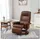 Homcom Relaxsessel Kunstleder 360° drehbar 75 x 100 x 80 cm Braun mit Liegefunktion