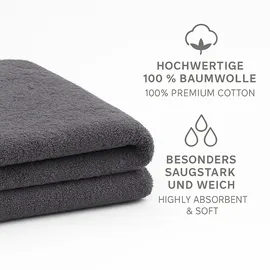 Betz Dresden Badetuch 100 x 160 cm dunkelgrau 3 St.