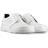 SIKA Optimax Unisex-Schnürschuh, Schuh für Krankenhauspersonal, rutschfeste PU-Sohle, perforiertes Permair-Leder, antibakterielle waschbare Innensohle für den Medizin & Dienstleistungssektor, Weiß-47 - 47 EU