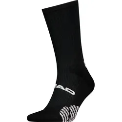 Socken HEAD "HEAD PADEL CREW 1P", Herren, Gr. 43-46, schwarz, Materialmix, Socken, Anatomisch geformtes Fußbett