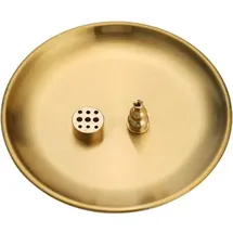 bunthaus Kürbisförmiger Aschenbecher Aus Messing Für Räucherstäbchenhalter – 3-in-1-design (14 X 14 Cm)