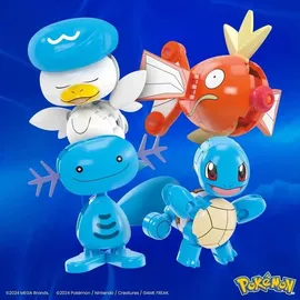 Mega Construx Pokémon Actionfigur Bauspielzeug-Set Wasser-Typ Trainerteam 5 cm