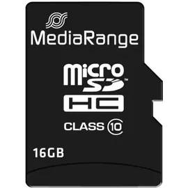 MediaRange MR958 microSDHC Class 10 + SD-Adapter 16 GB