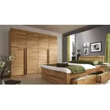 Drehtüren-Kleiderschrank Andalucia Massivholz Kernbuche H:216cm/B:181cm/T:61cm Soft-Close