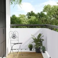 vidaXL Balkon-Sichtschutz Weiß 600x80 cm Poly Rattan