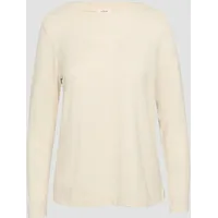 S.Oliver Langarm-Shirt mit Metallic-Effekt, Damen, beige 38