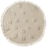 Beliani Kharat Kinderteppich 140 x 140 cm Beige/Rosa