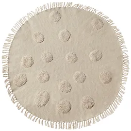 Beliani Kharat Kinderteppich 140 x 140 cm Beige/Rosa