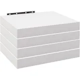 Woltu 4X Wandregal Wandboard Bücherregal Regale für Deko Wandablagen aus MDF Holz, 4er Set Hängeregal Weiss, 25x23x3,8cm RG9365ws-4