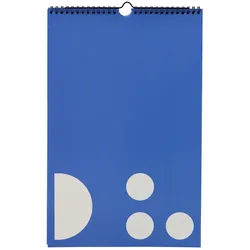 Design Letters - Wandkalender, Monatsplaner, kobaltblau