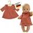 Heless Puppen-Strickkleid aus 100 % Bio-Baumwolle, pfirsich, Gr. 35-45 cm