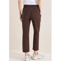 Jerseyhose CECIL "Style Tracey", Damen, Gr. L (42), Länge 26, braun cacao (länge 26), Web, Obermaterial: 66% Baumwolle, 30% Polyester, 4% Elasthan, unifarben, regular fit knöchelfrei, Hosen Jerseyhose, mit elastischem Bund