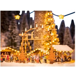 NOCH Modelleisenbahn-Fertiggelände »H0 Laser-Cut minis Weihnachtsmarkt-Eingangsbogen«