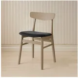 Hammel Furniture Esszimmerstuhl Findahl by Hammel Mosbøl, Massivholz, gepolsterte Sitzfläche, versch. Farbvarianten schwarz