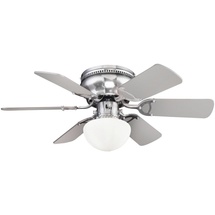 GLOBO Ugo 76 cm Deckenventilator  nickel matt/glas opal 0307WE