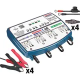 Optimate TecMate 2 Duo 4 Bank, TM574, Bronze-Serie: 5-stufiges 4X 12V/12,8V 2A Batterielade- & -wartungsgerät für versiegelte Batterien