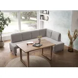 exxpo - sofa fashion Eckbank EXXPO - SOFA FASHION "Intenso, viele Bezugsstoffe Cord, Struktur 243/158 cm (B/T)", braun (cappuccino), B:243cm H:91cm T:158cm, NaturLeder;Strukturstoff (Zusammensetzung: Polyester 100%);Luxus-Microfaser (Zusammensetzung: Aufgeflockte 100% 