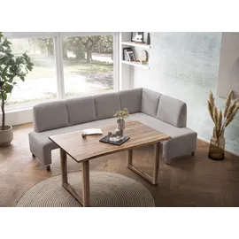 exxpo - sofa fashion Eckbank EXXPO - SOFA FASHION "Intenso, viele Bezugsstoffe Cord, Struktur 243/158 cm (B/T)", braun (cappuccino), B:243cm H:91cm T:158cm, NaturLeder;Strukturstoff (Zusammensetzung: Polyester 100%);Luxus-Microfaser (Zusammensetzung: Aufgeflockte 100% 